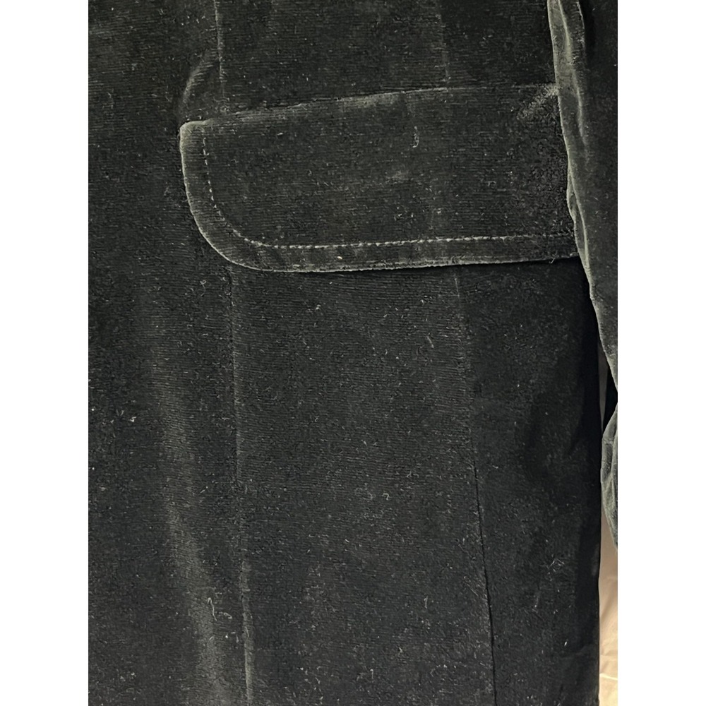 As is-Koret of California Vintage Black Velvet Blazer Union USA  business pro - Picture 4 of 16